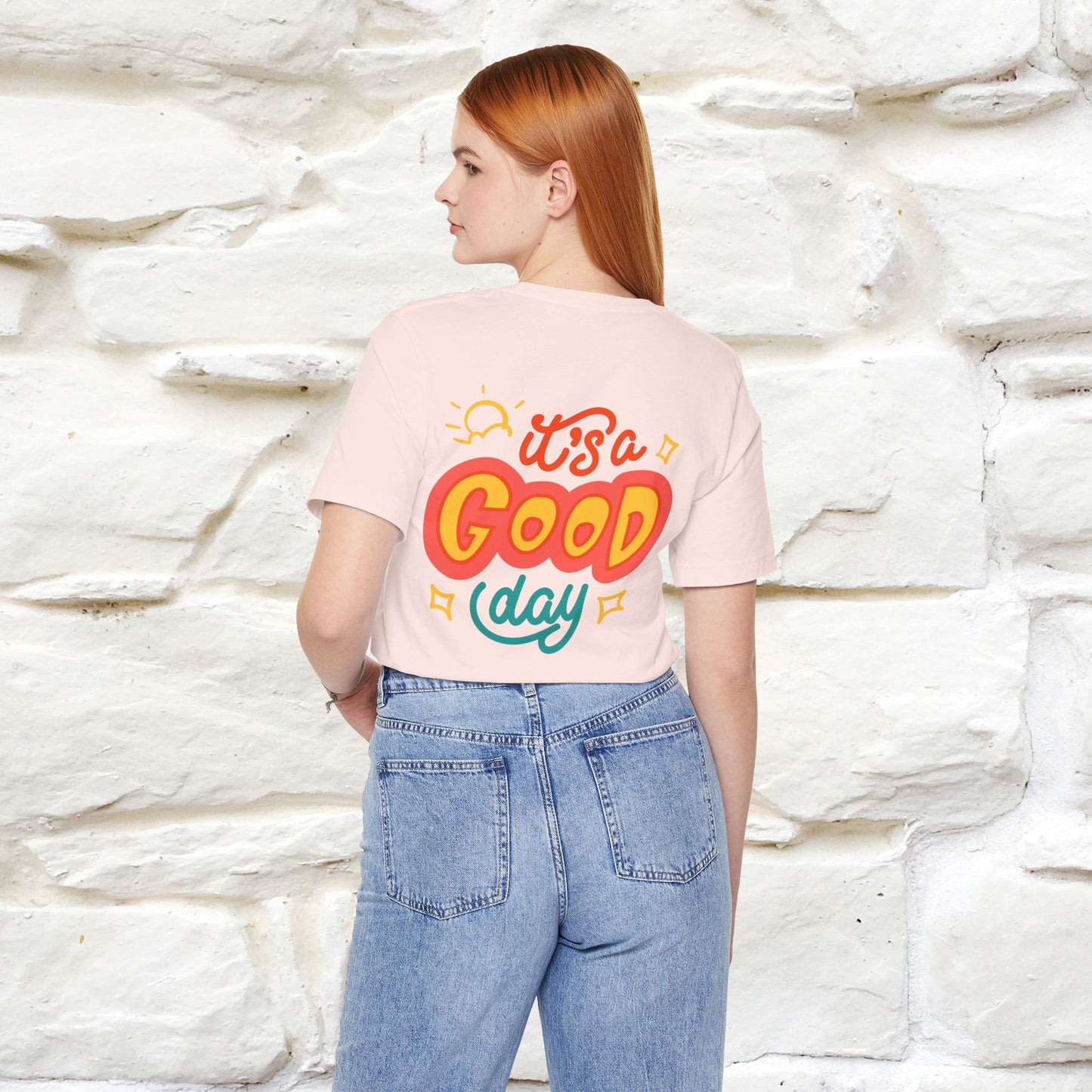 ""It's A Good Day" Cat T-Shirt| Front & Back Design | Nunu&Miao Studio