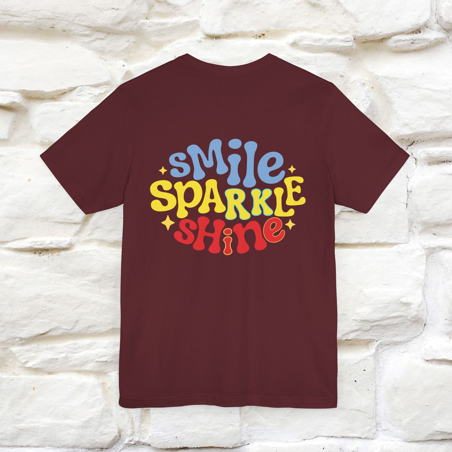 "Smile, Sparkle, Shine" Cat T-Shirt for Men & Women | Front & Back Design | 100% Cotton* 🐾