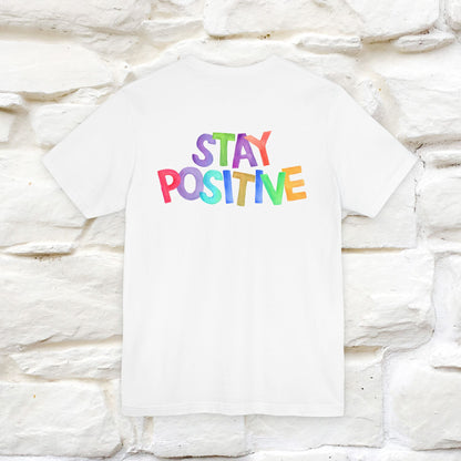 "Stay Positive'' Cat T-Shirt | Front & Back Design | Nunu&Miao Studio