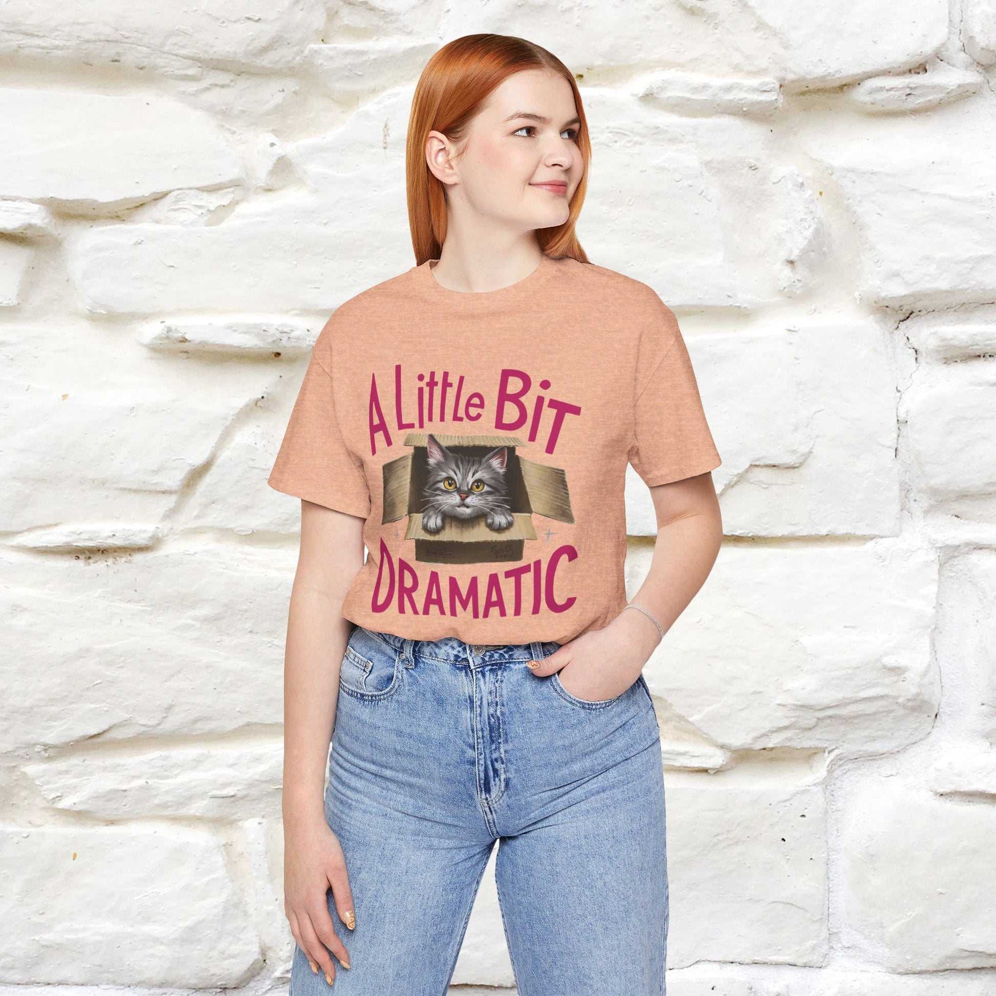 ''A Little Bit Dramatic'' CatT-shirt for Women 100% Cotton* - Nunu&Miao Studio