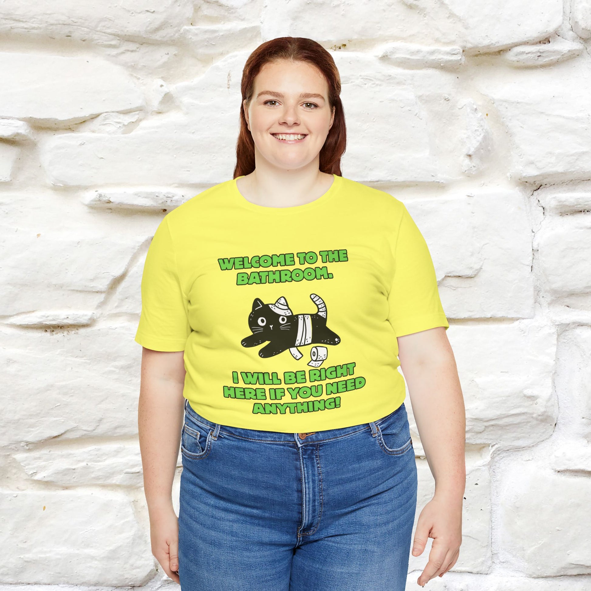 "Welcome To The Bathroom..."Funny  Cat T-shirt |Nunu&Miao Studio - Nunu&Miao Studio