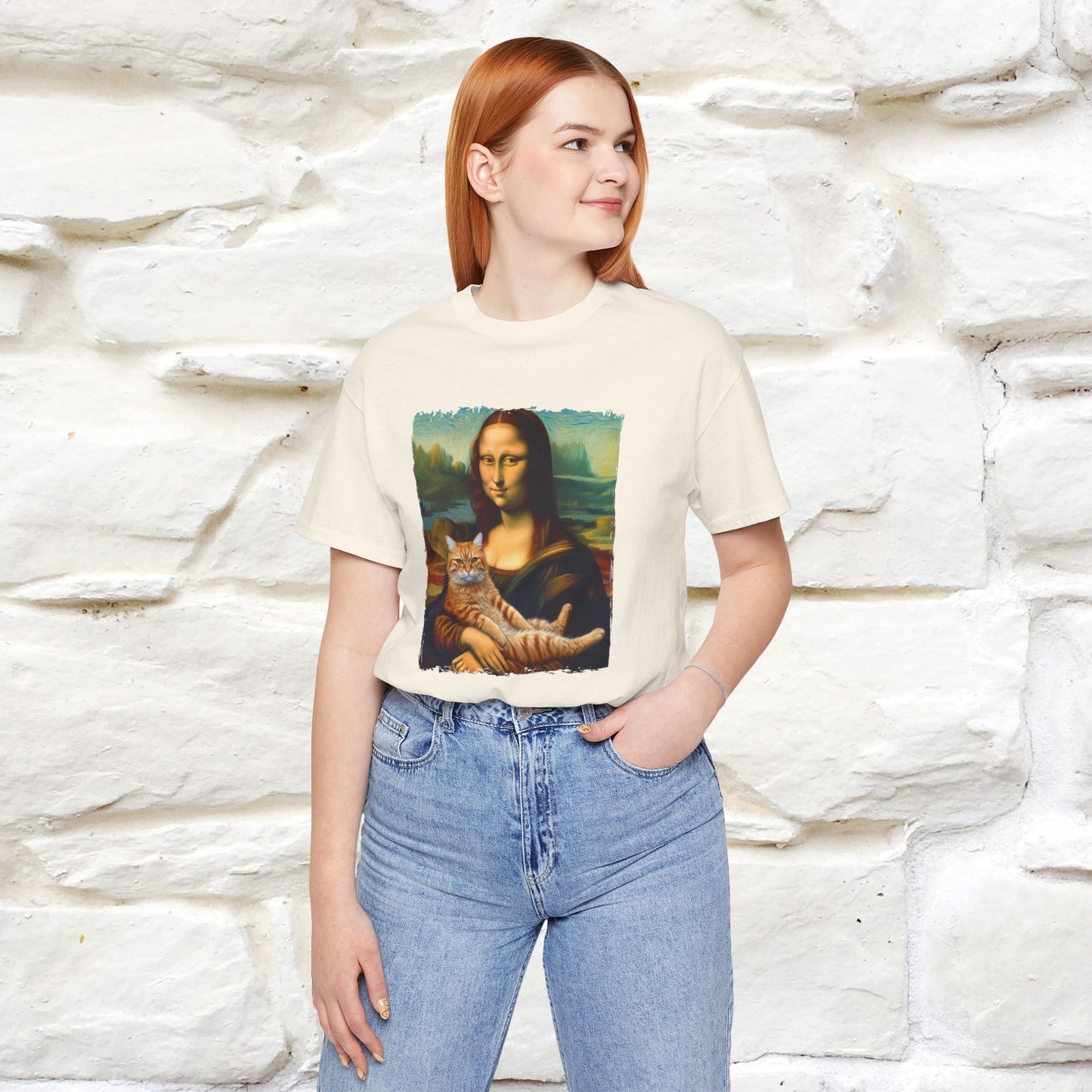 Mona Lisa’s Cat T-Shirt | Classic Art-Inspired Cat Tee for Men & Women | 100% Cotton