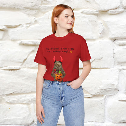 ''Forget The Tricks I am Here For The Treats ...And Maybe A Nap!'' Cat T-shirt for Men and Women  100% Cotton*