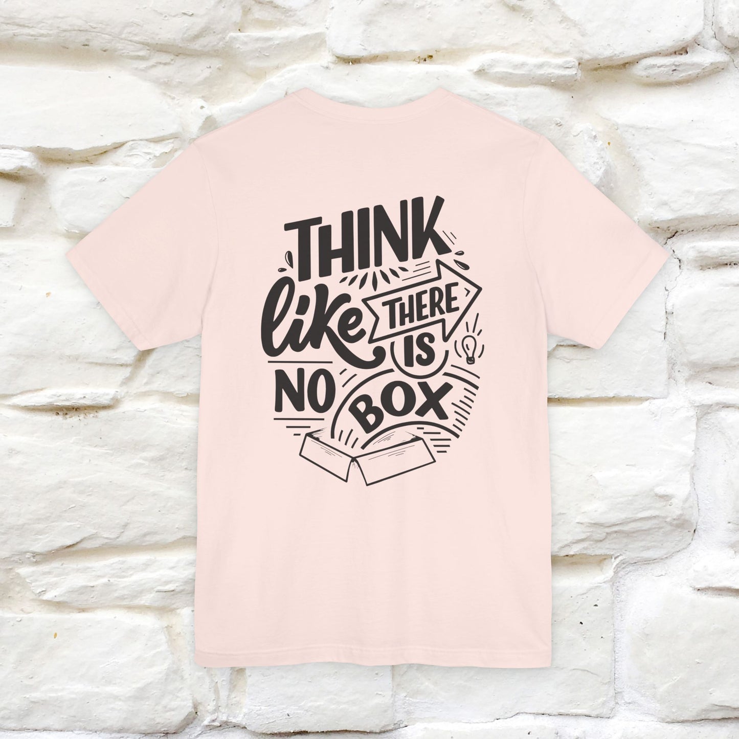 "Think Like There Is No Box" Cat T-Shirt| Front & Back Design | Nunu&Miao Studio