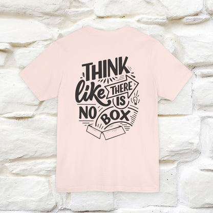 "Think Like There Is No Box" Cat T-Shirt| Front & Back Design | Nunu&Miao Studio