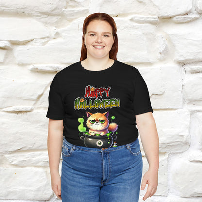 "Angry Cat Happy Halloween" Cat  T-shirt |Nunu&Miao Studio