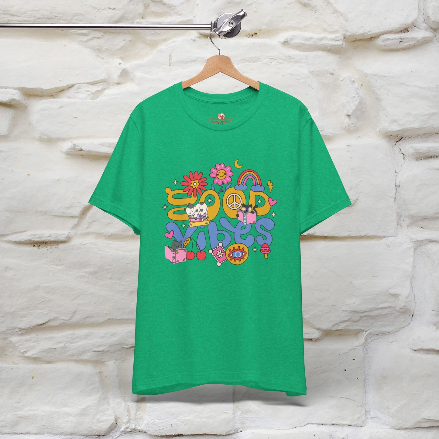 ''Good Vibes'  Cat T-shirt for Women 100% Cotton*