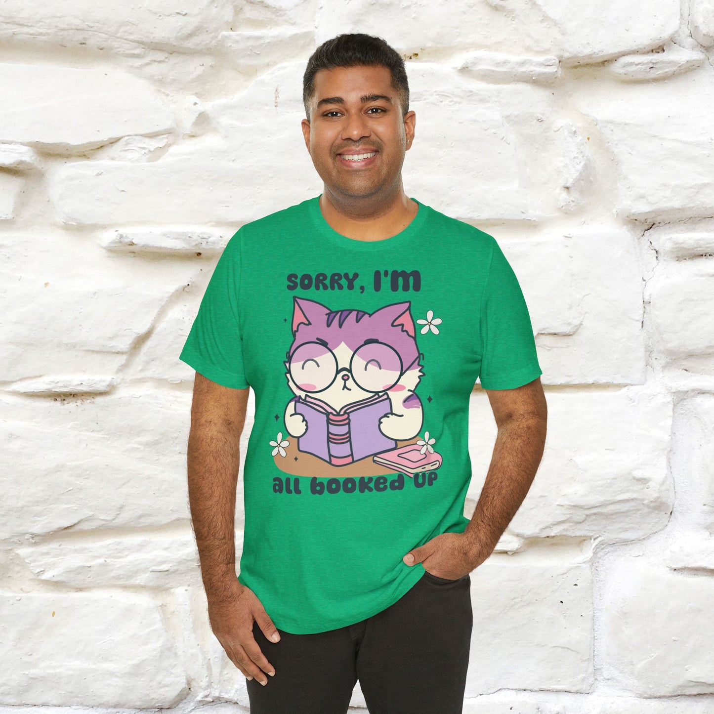 Funny Cat T-Shirt for Book Lovers – 100% Cotton* | Cute Cat Apparel for Men & Women | Gifts for Cat Lovers