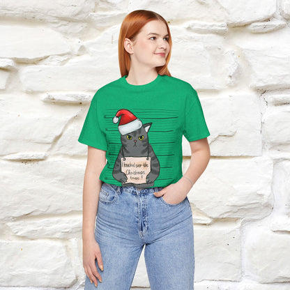 I Knocked Over The Christmas Tree T-Shirt | Festive Cat Christmas Shirt for Men & Women | 100% Cotton*