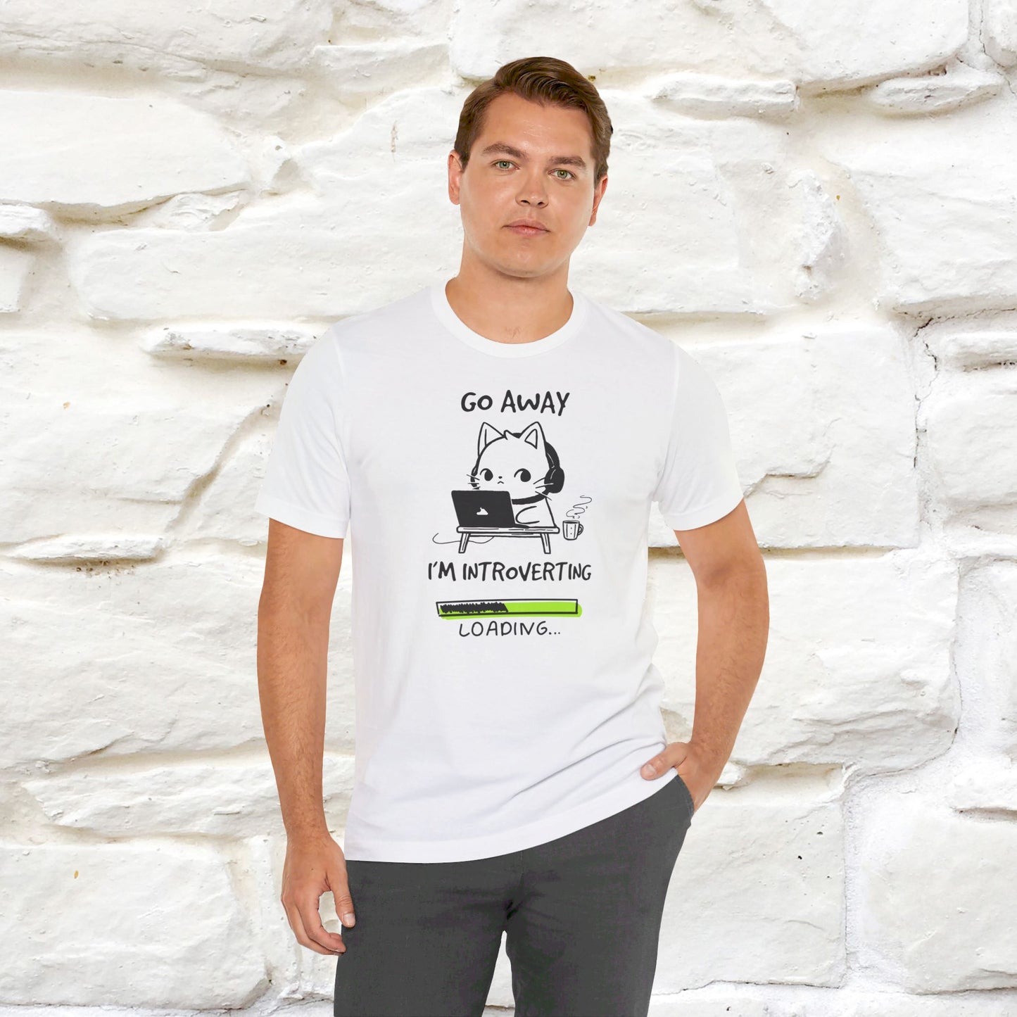 '' Go Away I Am Introverting '' T-shirt for Man 100% Cotton* - Nunu&Miao Studio