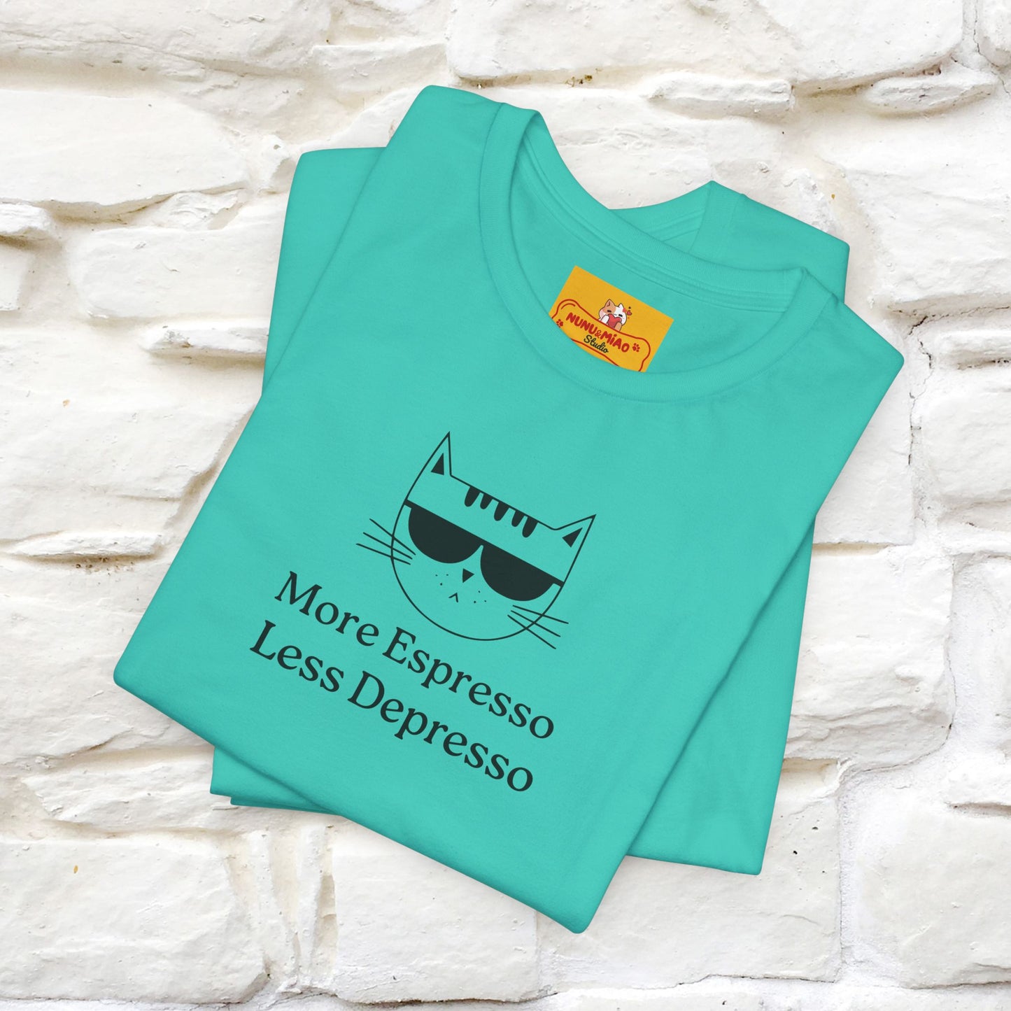 "More Espresso Less Depresso" |Cat T-Shirt | Nunu&Miao Studio