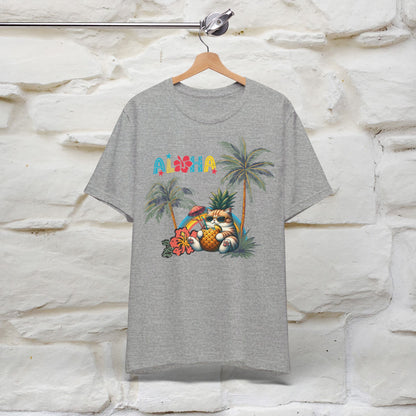 ''Aloha'' Cat T-shirt for Women 100% Cotton* - Nunu&Miao Studio