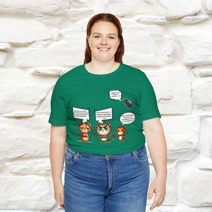 "Humans Are Way Ahead In The Evil Game! 😈😼" Cat  T-shirt |Nunu&Miao Studio