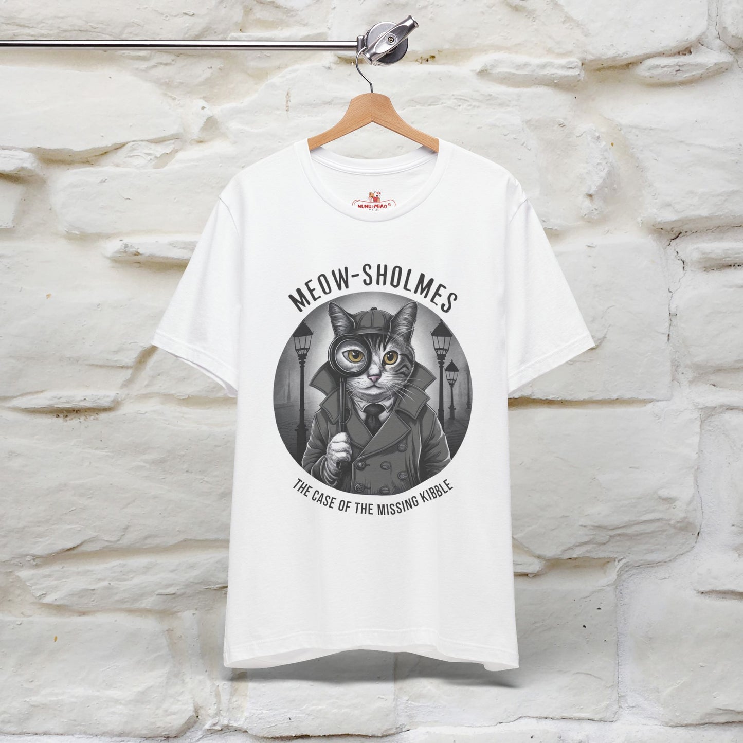 Meow-Sholmes: The Case of the Missing Kibble T-Shirt | Detective Cat Tee for Men & Women | 100% Cotton*