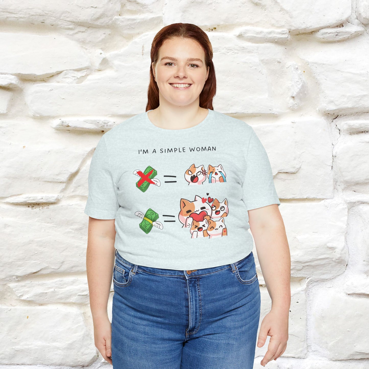 "I'm A Simple Woman" Funny Cat T-shirt for Women | 100% Cotton* 🐾