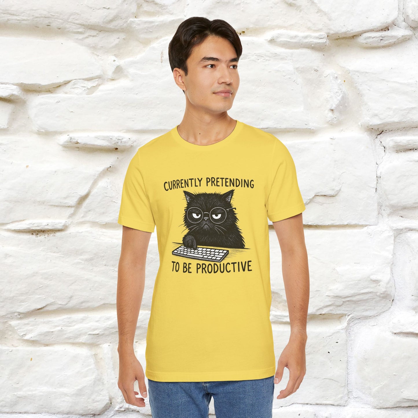 "Currently Pretending To Be Productive" |Cat T-Shirt | Nunu&Miao Studio