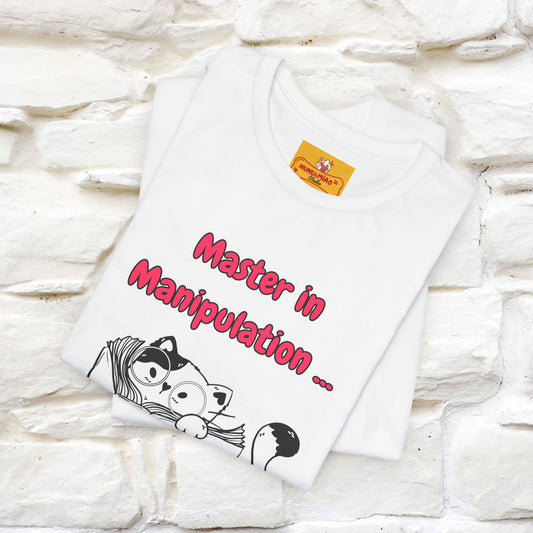 ''Master In Manipulation. How To Train Your Human '' Cat T-Shirt | Nunu&Miao Studio - Nunu&Miao Studio