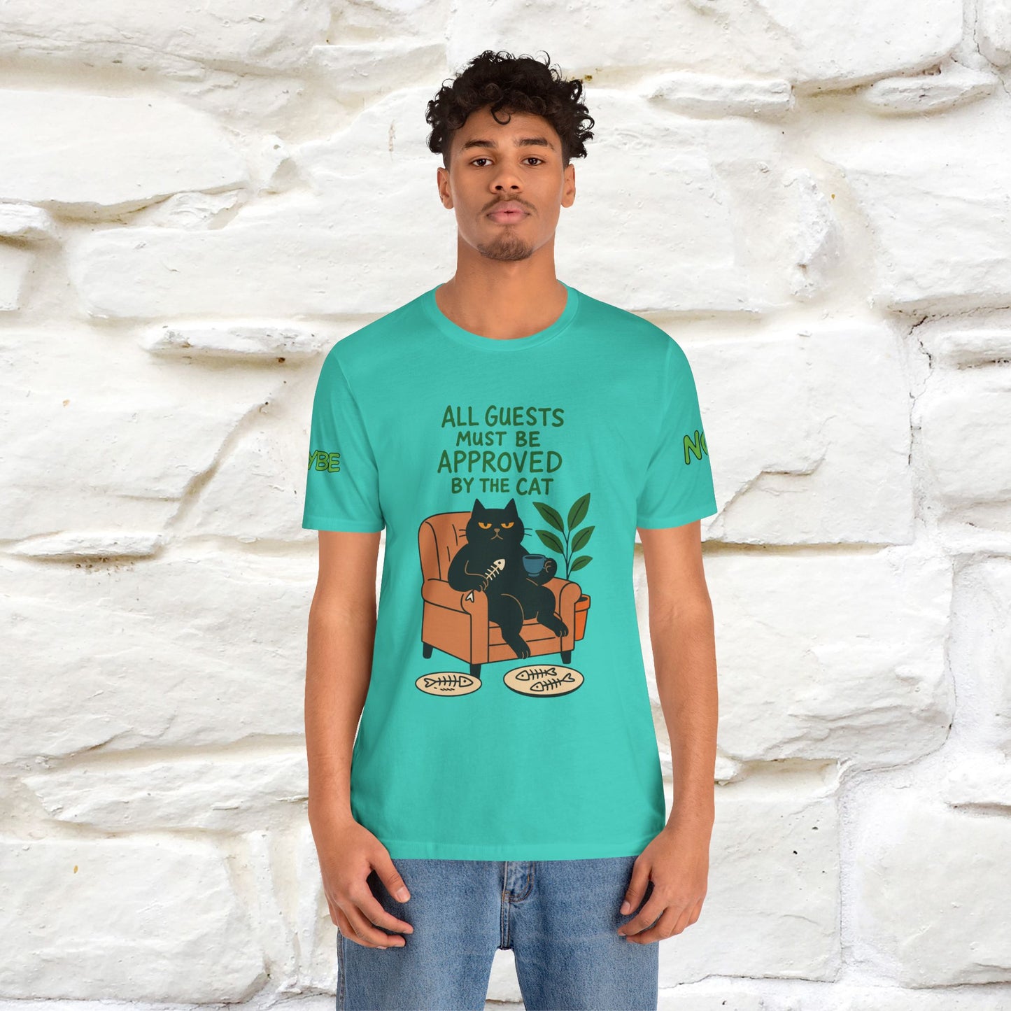 "All Guest Must Be Approved By The Cat - NO,MAYBE" Cat T-shirt |Nunu&Miao Studio - Nunu&Miao Studio