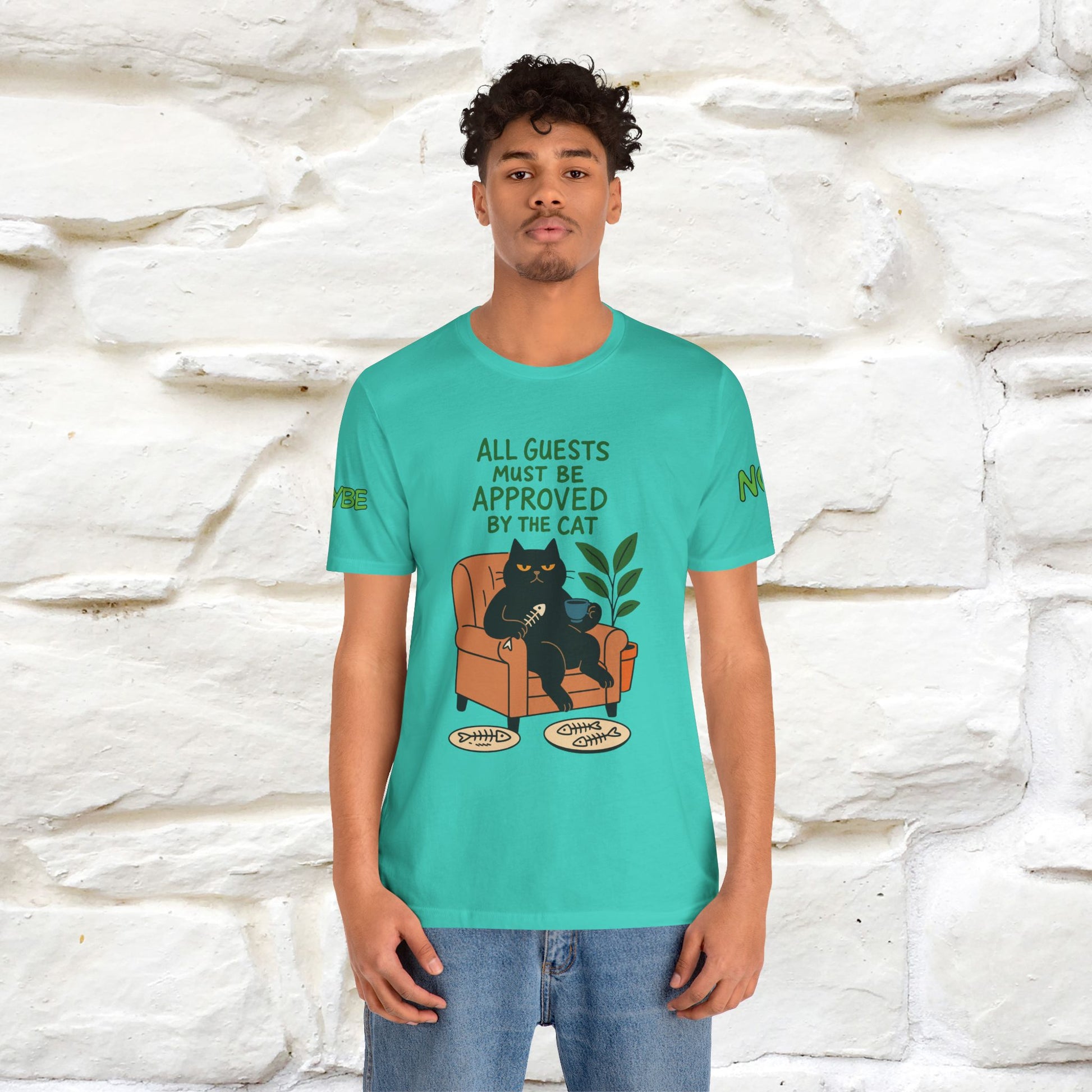 "All Guest Must Be Approved By The Cat - NO,MAYBE" Cat T-shirt |Nunu&Miao Studio - Nunu&Miao Studio