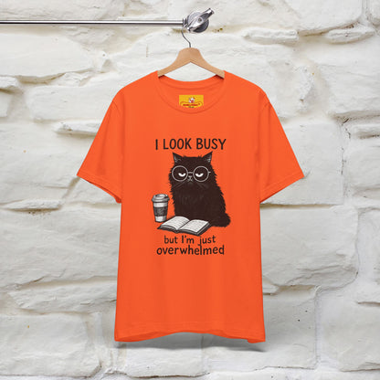 "I Look Busy But I'm Just Overwhelmed" |Cat T-Shirt | Nunu&Miao Studio