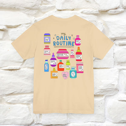 Boost Your Immunity: My Daily Routine Cat T-Shirt | Unisex Front & Back Design | 100% Cotton*