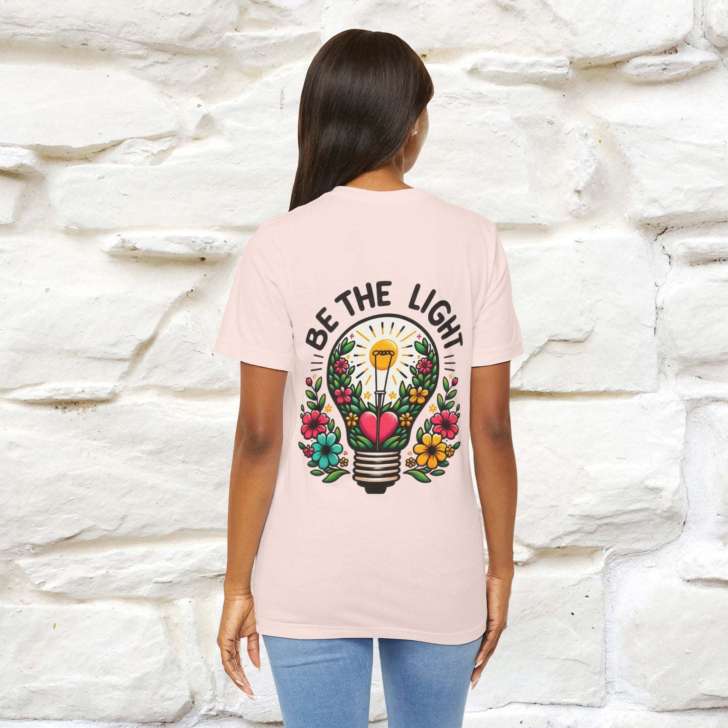 ''Be The Light" Cat T-Shirt| Front & Back Design | Nunu&Miao Studio