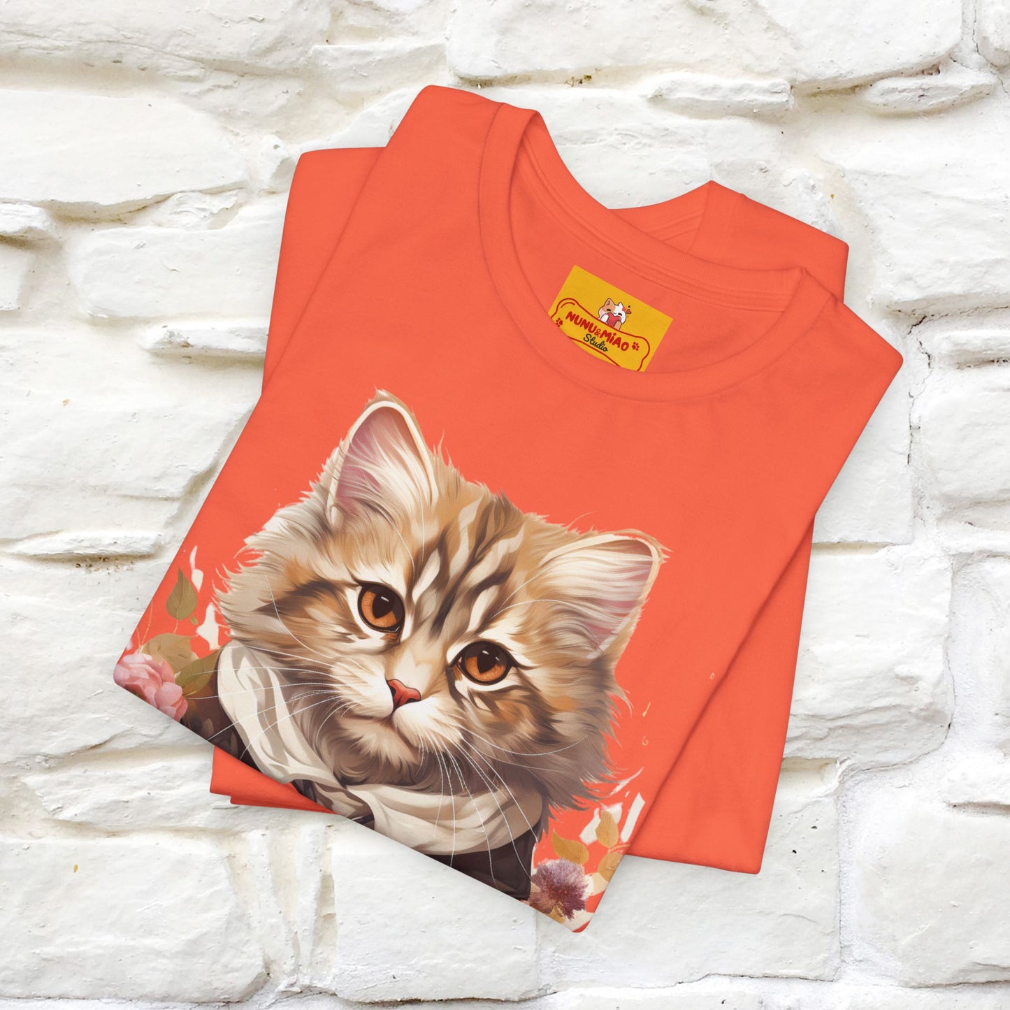 "Mr. Meow" Elegante T-shirt con gatto per uomo e donna | 100% cotone*