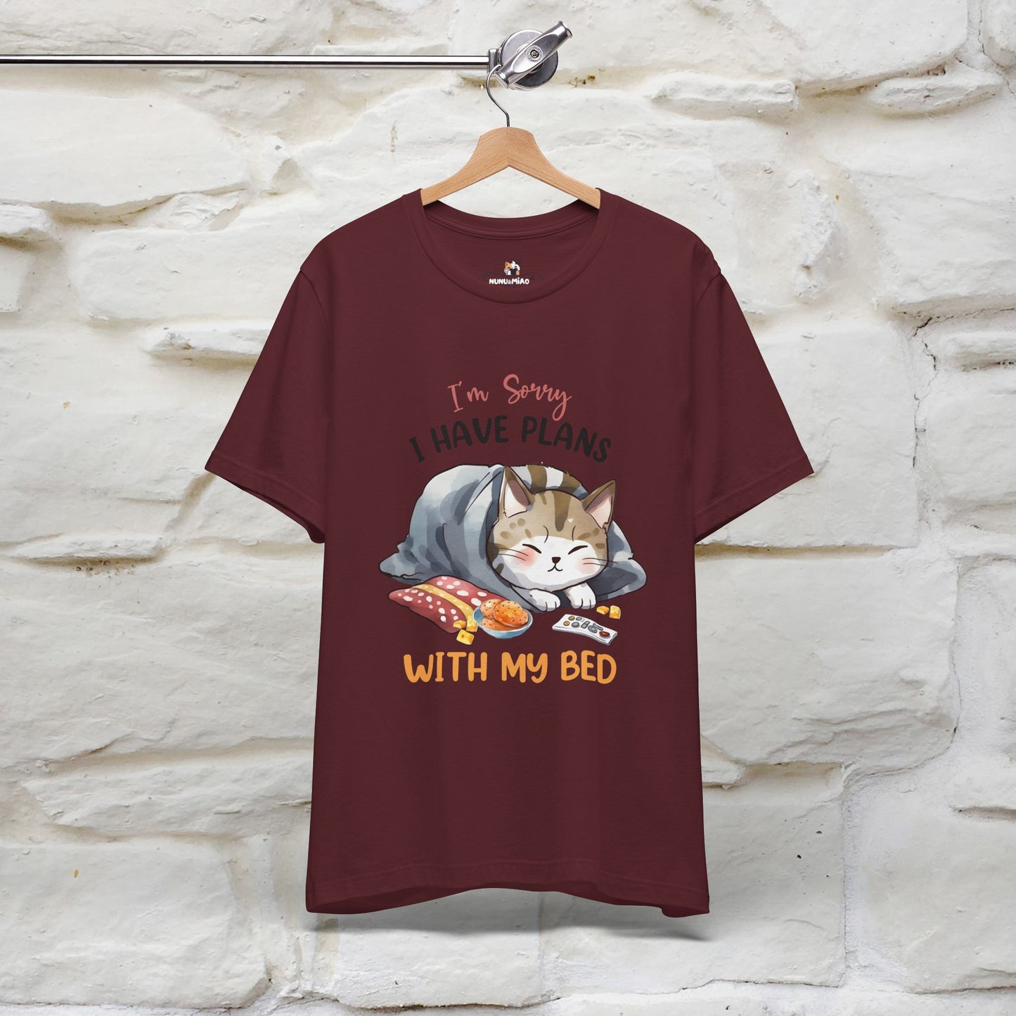 "I Am Sorry I Have Plans With My Bed" Funny Cat T-Shirt for Men & Women | 100% Cotton* 🐾