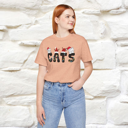 “Cats Christmas T-Shirt | Festive Cat T-Shirt for Men & Women | 100% Cotton”