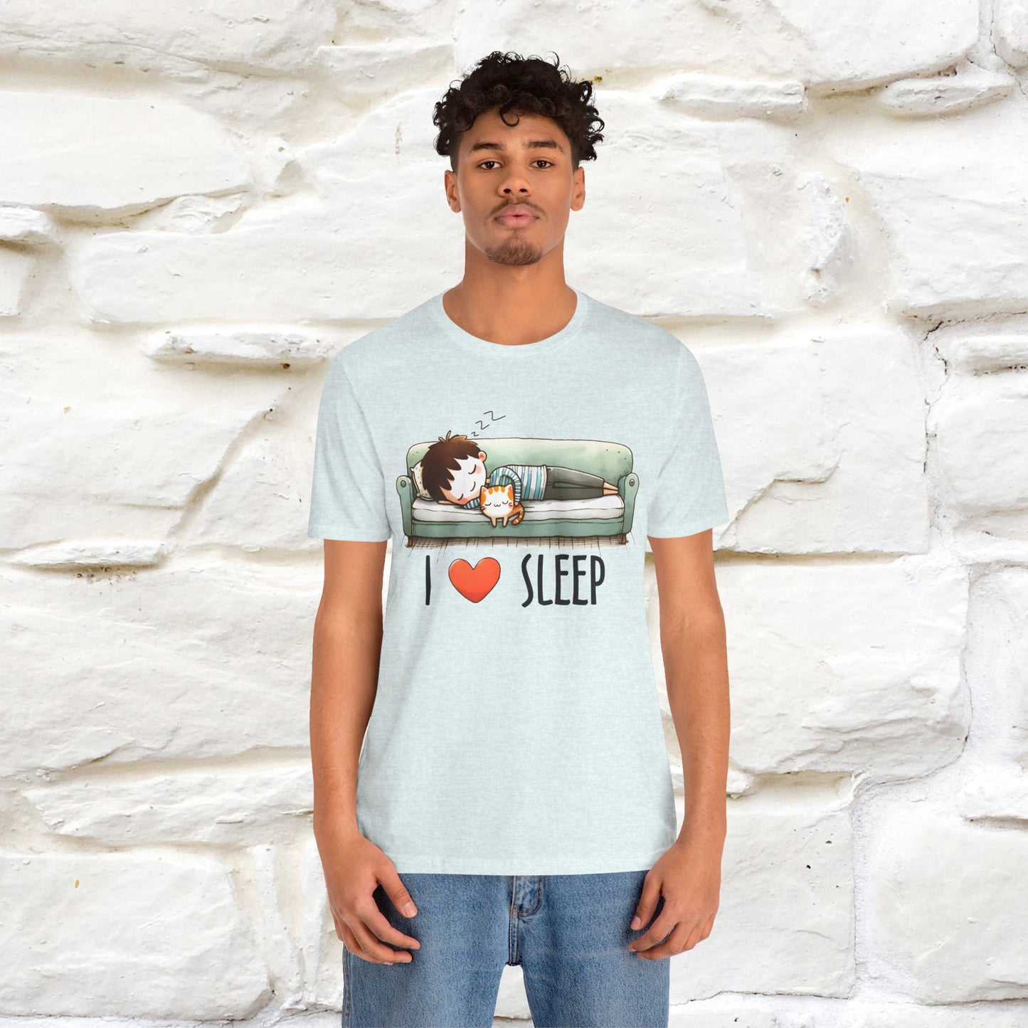 ''I Love Sleep''  Cat T-shirt for Men and Women  100% Cotton*