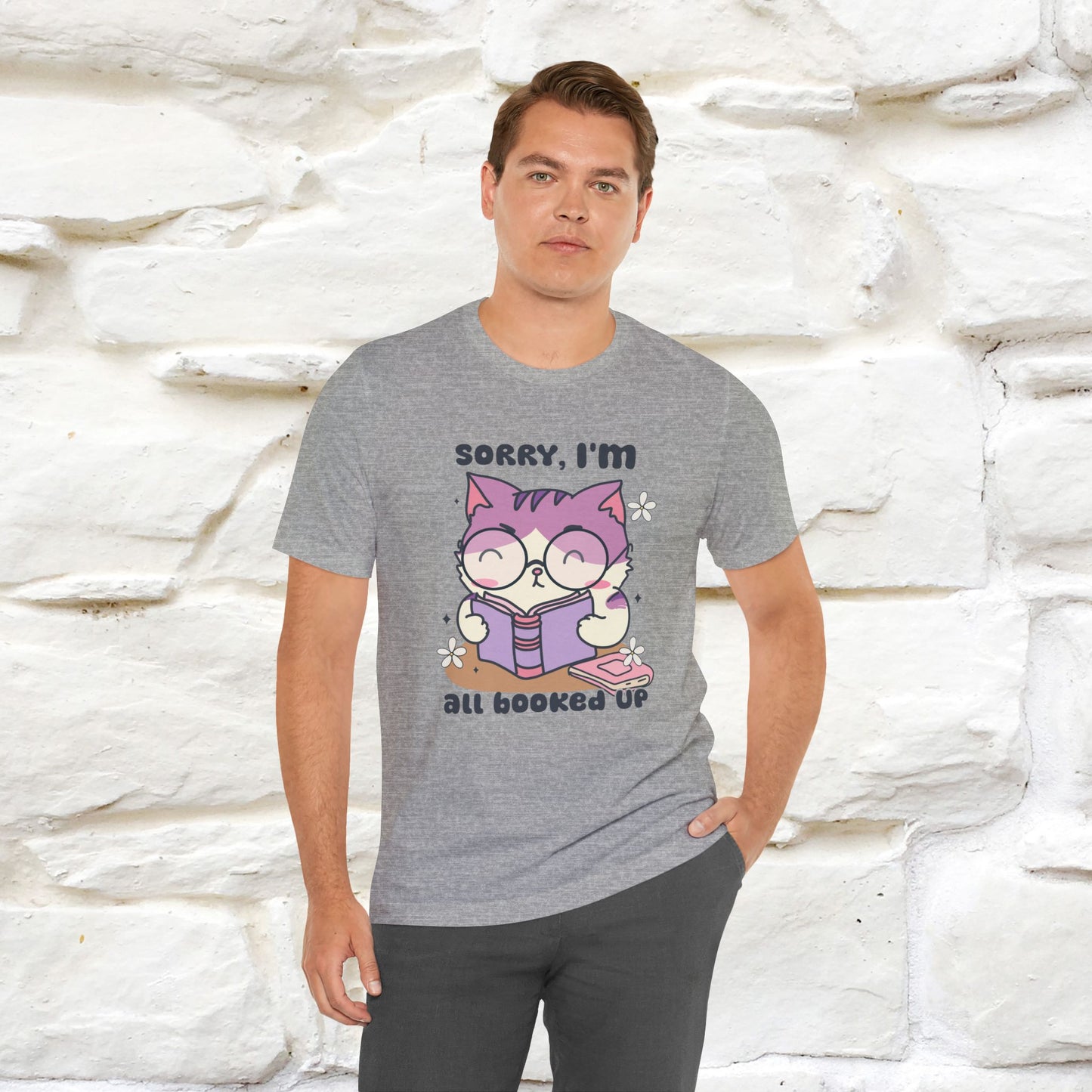 Funny Cat T-Shirt for Book Lovers – 100% Cotton* | Cute Cat Apparel for Men & Women | Gifts for Cat Lovers