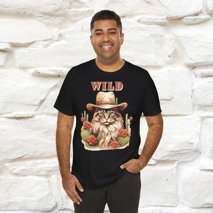 Wild Cowboy Cat T-Shirt for Men & Women | 100% Cotton* Adventure Tee