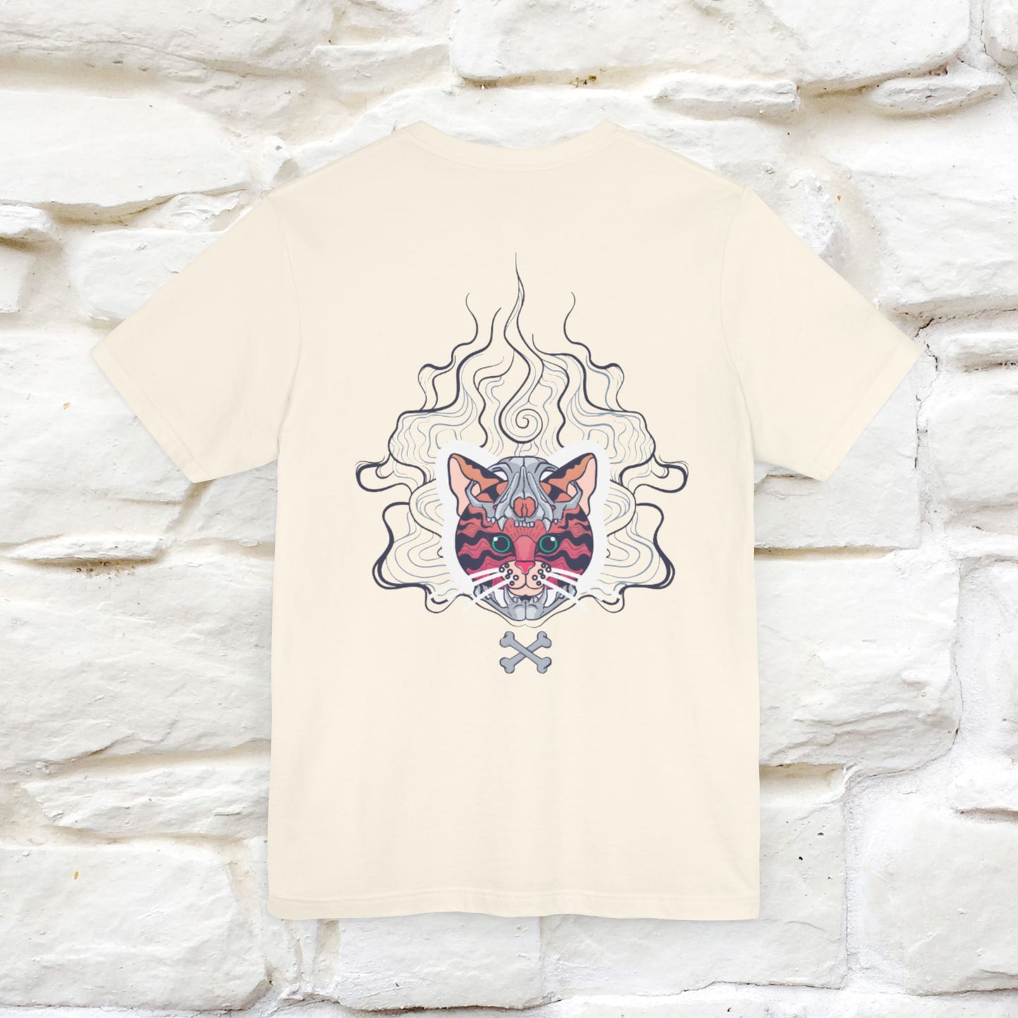 "Air Fire Cat" T-shirt for Men  and Wemen Front and Back Design, 100% Cotton*