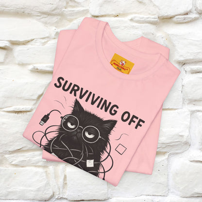 "Surviving Off...Vibes And Broken .. " |Cat T-Shirt | Nunu&Miao Studio
