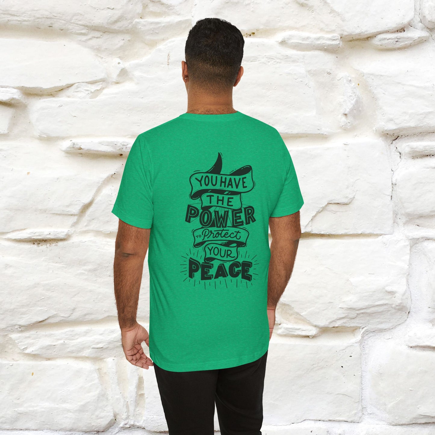 "You Have the Power to Protect Your Peace" Cat T-Shirt for Men & Women | Front & Back Design | 100% Cotton*