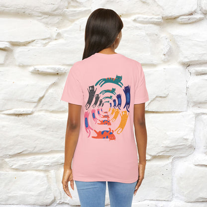 "The Hypnotic Meow'' Cat T-Shirt Front and Back Design | Nunu&Miao Studio