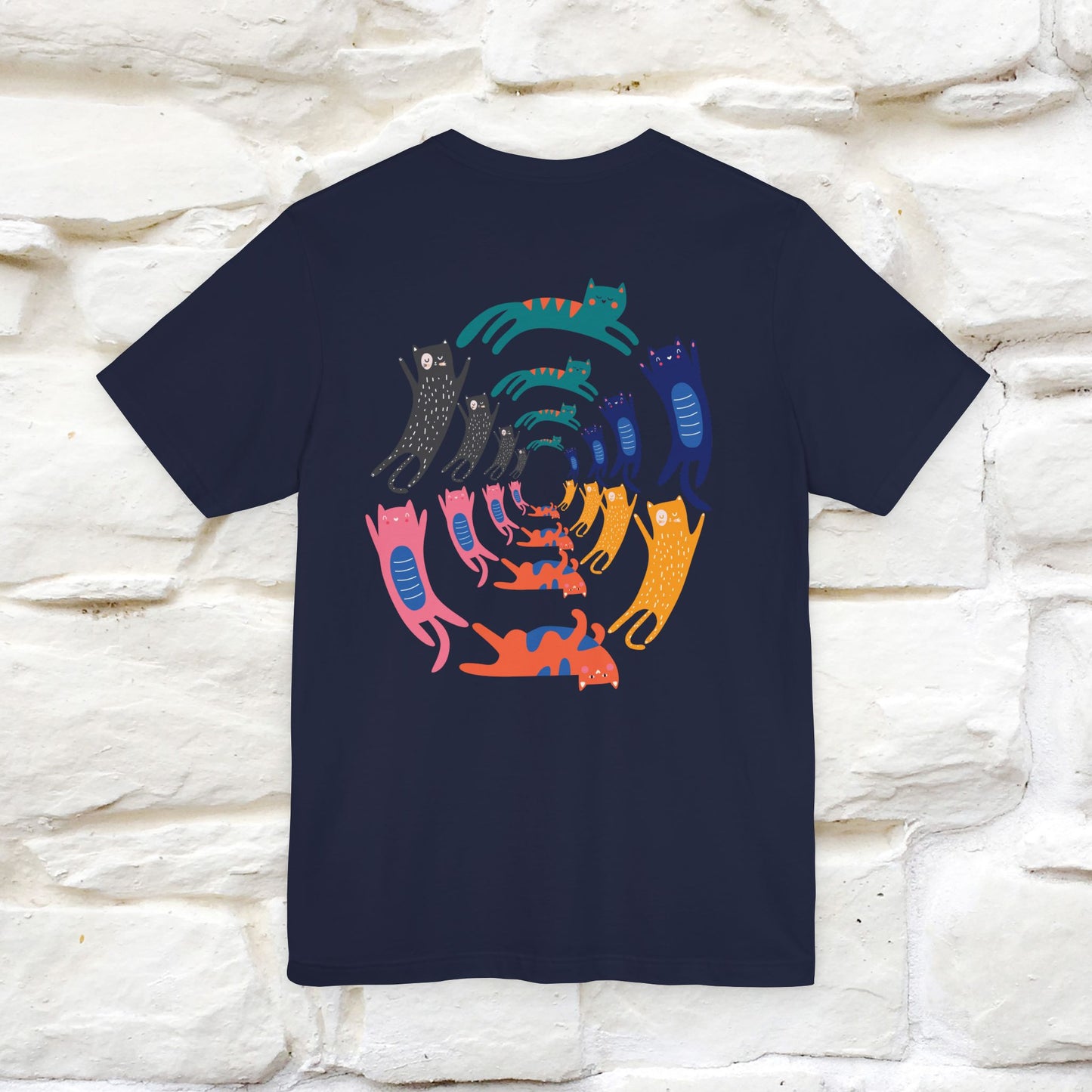 "The Hypnotic Meow'' Cat T-Shirt Front and Back Design | Nunu&Miao Studio