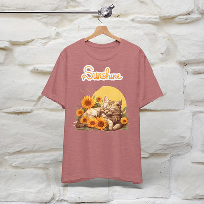 ''Sunshine'' Cat T-shirt for Women 100% Cotton* - Nunu&Miao Studio