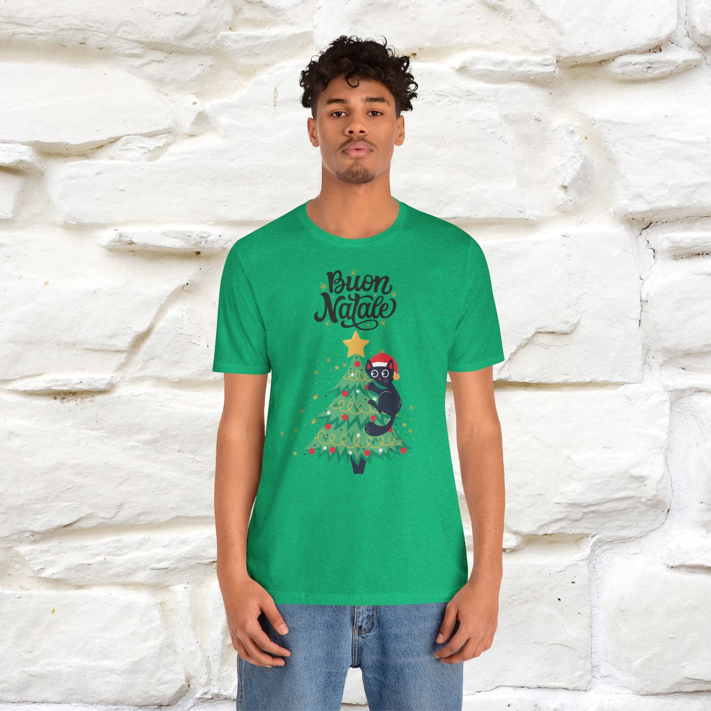 Buon Natale Cat T-Shirt | Italian Christmas Cat Shirt for Men & Women | 100% Cotton*