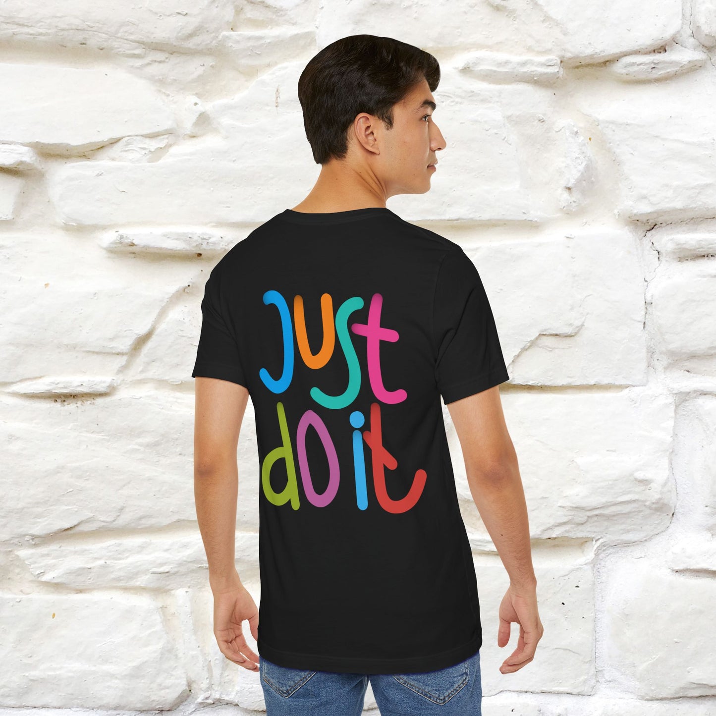 "Yes, Just Do It" Cat T-Shirt| Front & Back Design | Nunu&Miao Studio