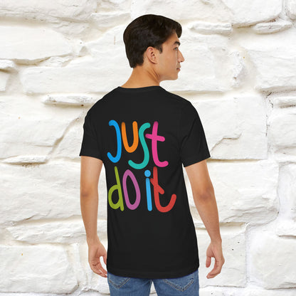 "Yes, Just Do It" Cat T-Shirt| Front & Back Design | Nunu&Miao Studio
