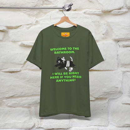 "Welcome To The Bathroom..."Funny  Cat T-shirt |Nunu&Miao Studio