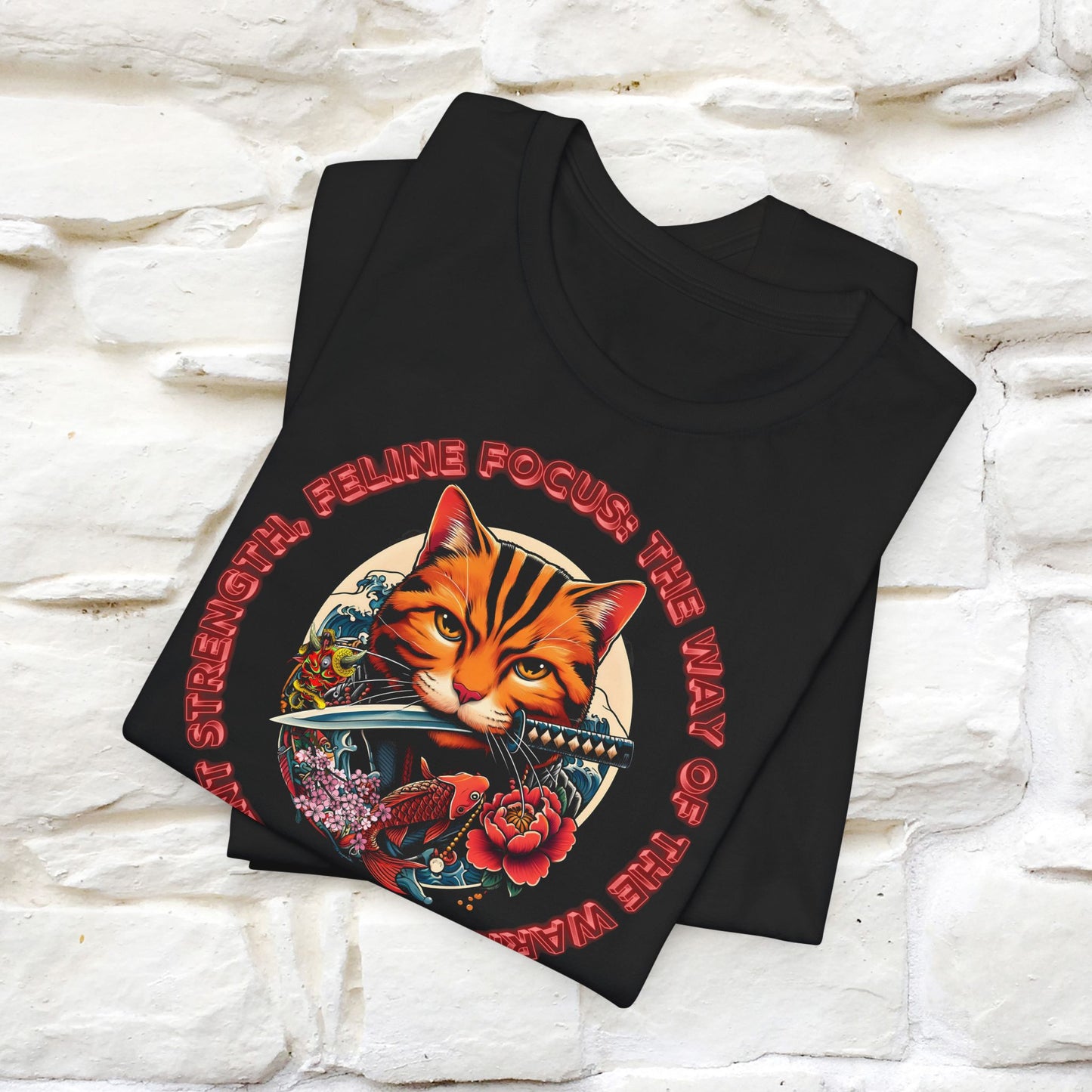 Silent Strength, Feline Focus: The Way of the Warrior" Cat T-Shirt for Men & Women | 100% Cotton*