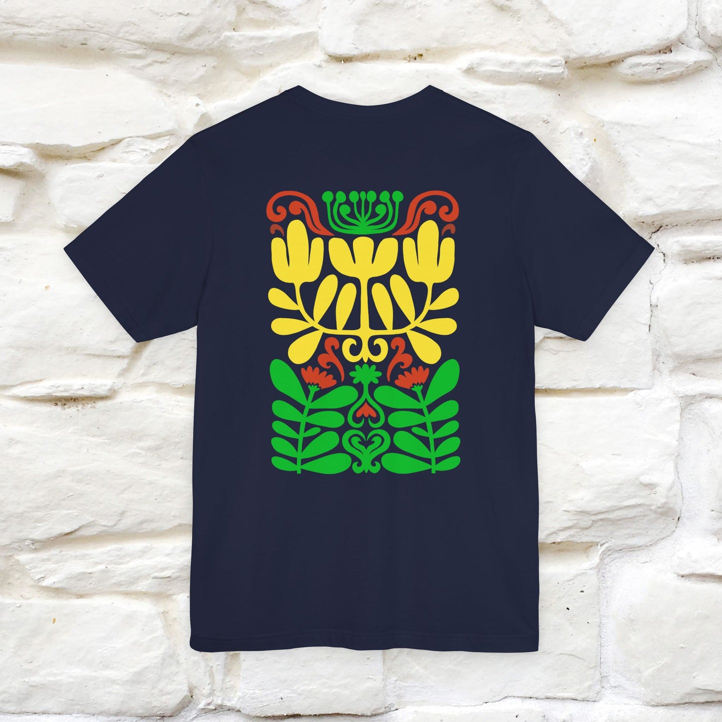 ''Floral Abstract'' Cat T-Shirt Front and Back Design | Nunu&Miao Studio