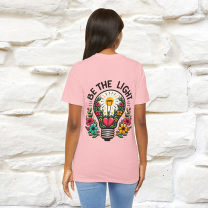 ''Be The Light" Cat T-Shirt| Front & Back Design | Nunu&Miao Studio
