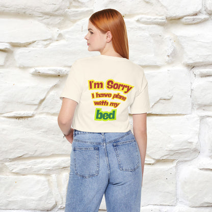 "I Am Sorry I Have Plans With My Bed" |  Cat T-Shirt | Front & Back Design | Nunu&Miao Studio