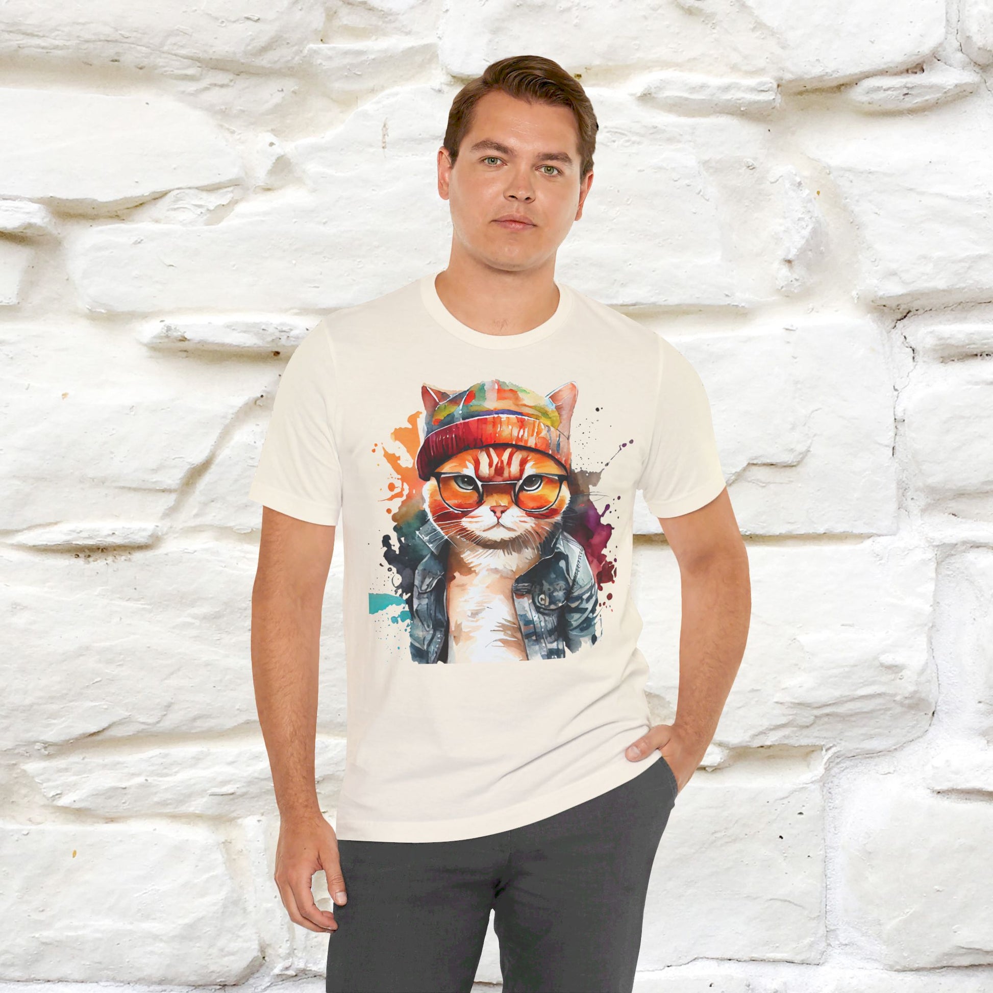 ''Don't Mess with Me Cat'' T-shirt for Man 100% Cotton. - Nunu&Miao Studio