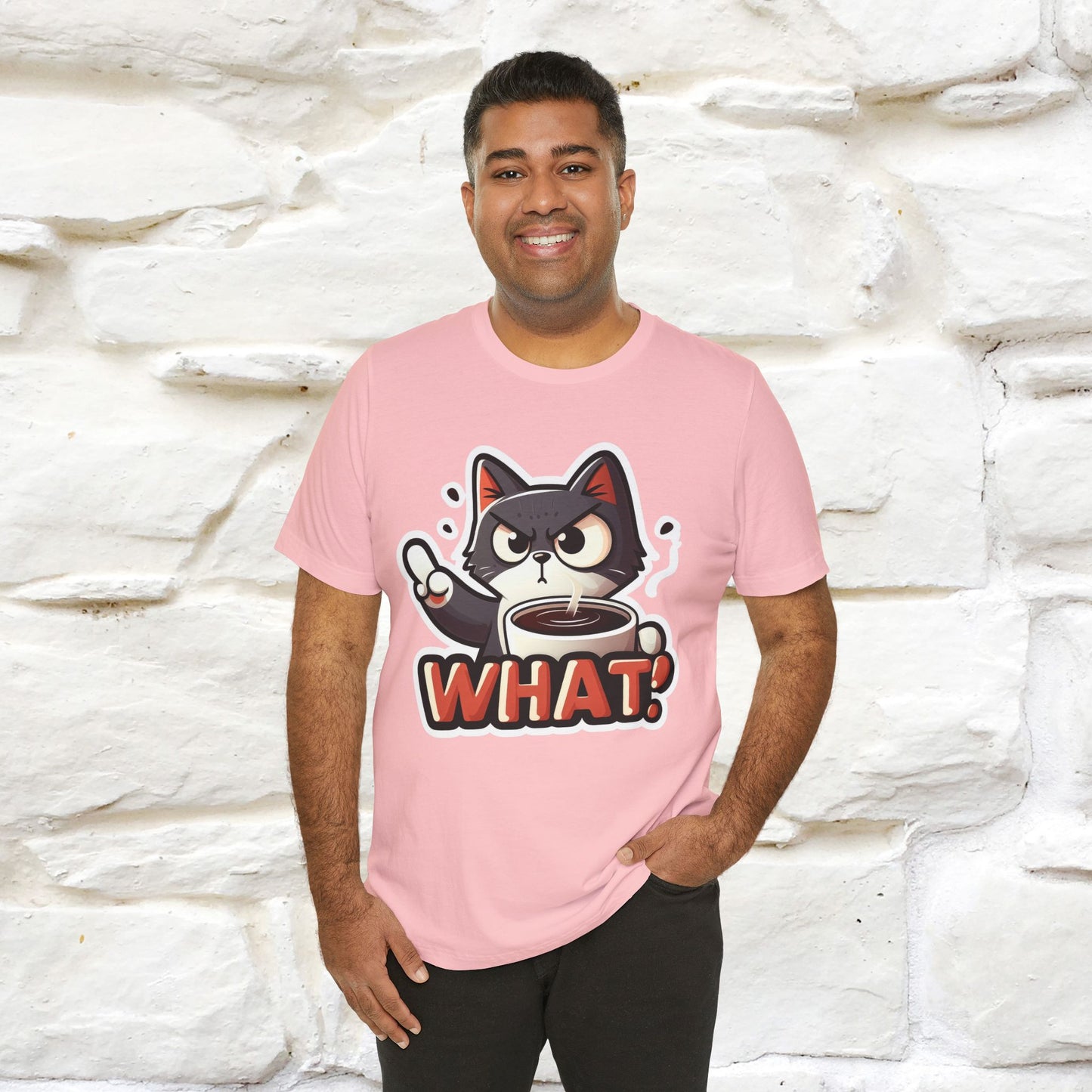 "What" Cat T-Shirt for Men & Women | 100% Cotton* | Cattitude Tee