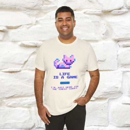 "Life Is A Game, I Am Just Here Fo The Cheat Code"  Cat T-Shirt | Nunu&Miao Studio - Nunu&Miao Studio