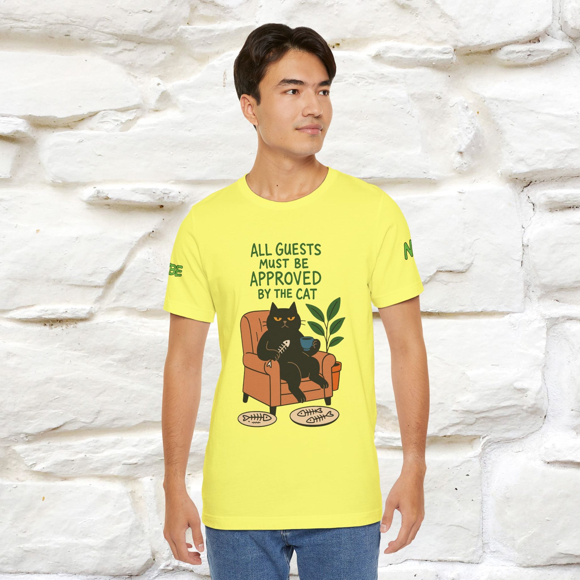 "All Guest Must Be Approved By The Cat - NO,MAYBE" Cat T-shirt |Nunu&Miao Studio - Nunu&Miao Studio